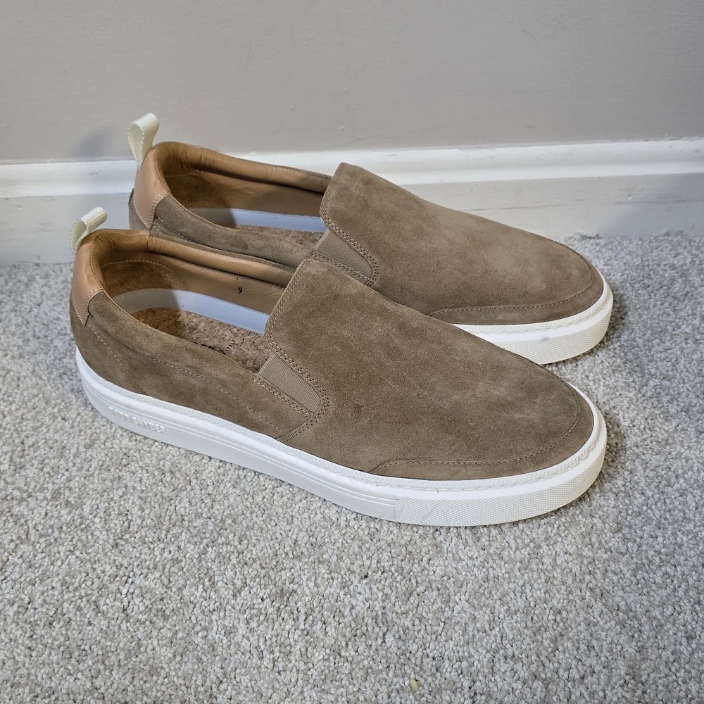 Todd Snyder Mens Tuscan Slip On Suede Casual Shoes Cappucino Tan Sz 9 Italy